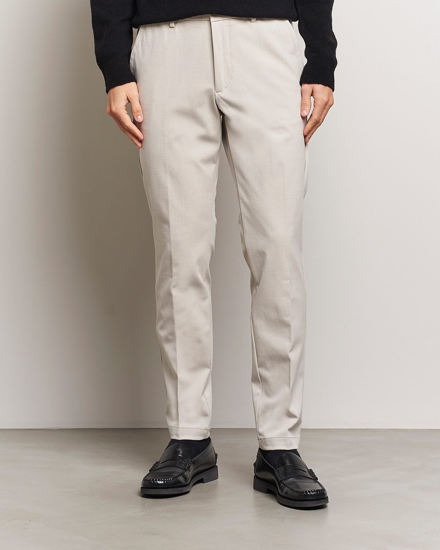 Men | Trousers | BOSS BLACK | Kaiton Structured Chinos Light Beige