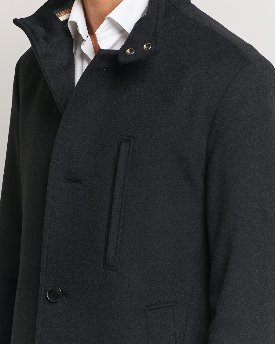 Men | Coats & Jackets | BOSS BLACK | Hyde Stand Up Collar Coat Black