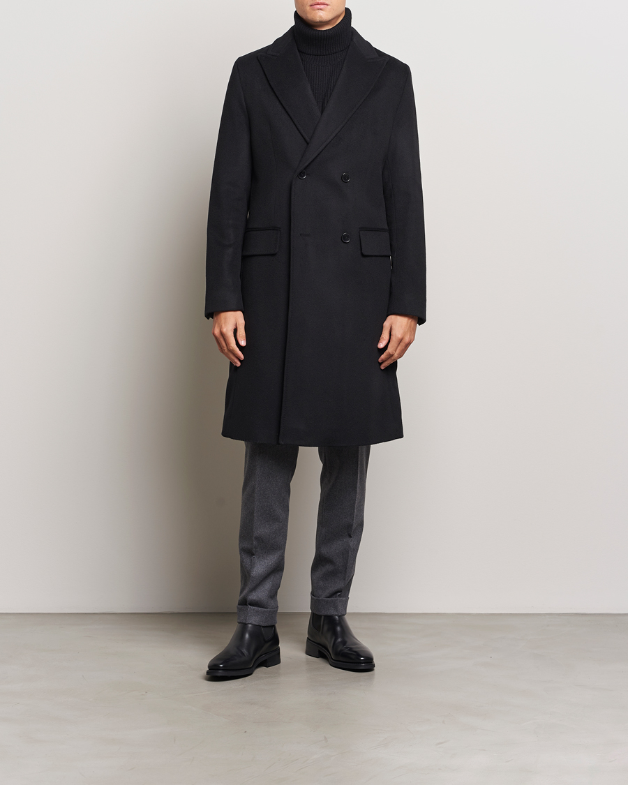 Men | Coats & Jackets | BOSS BLACK | Hyde Double Breasted Coat Black