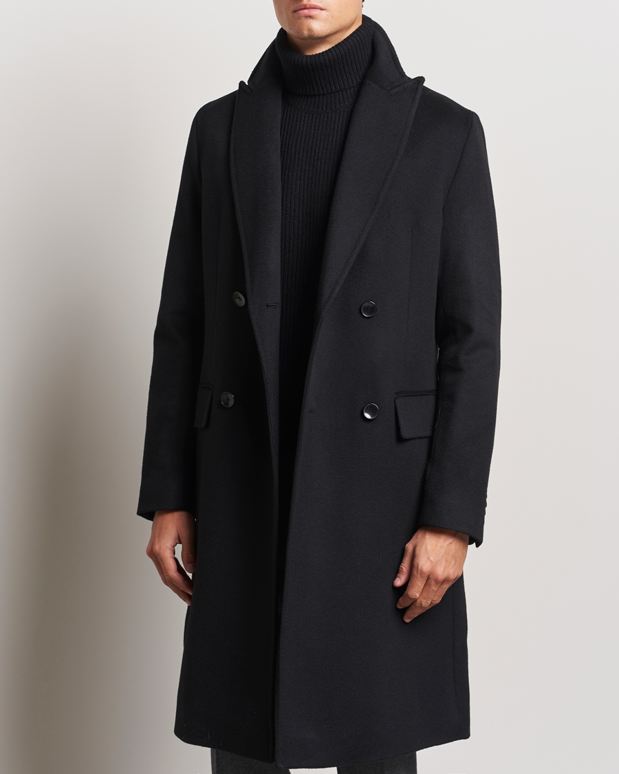 Men | Coats & Jackets | BOSS BLACK | Hyde Double Breasted Coat Black