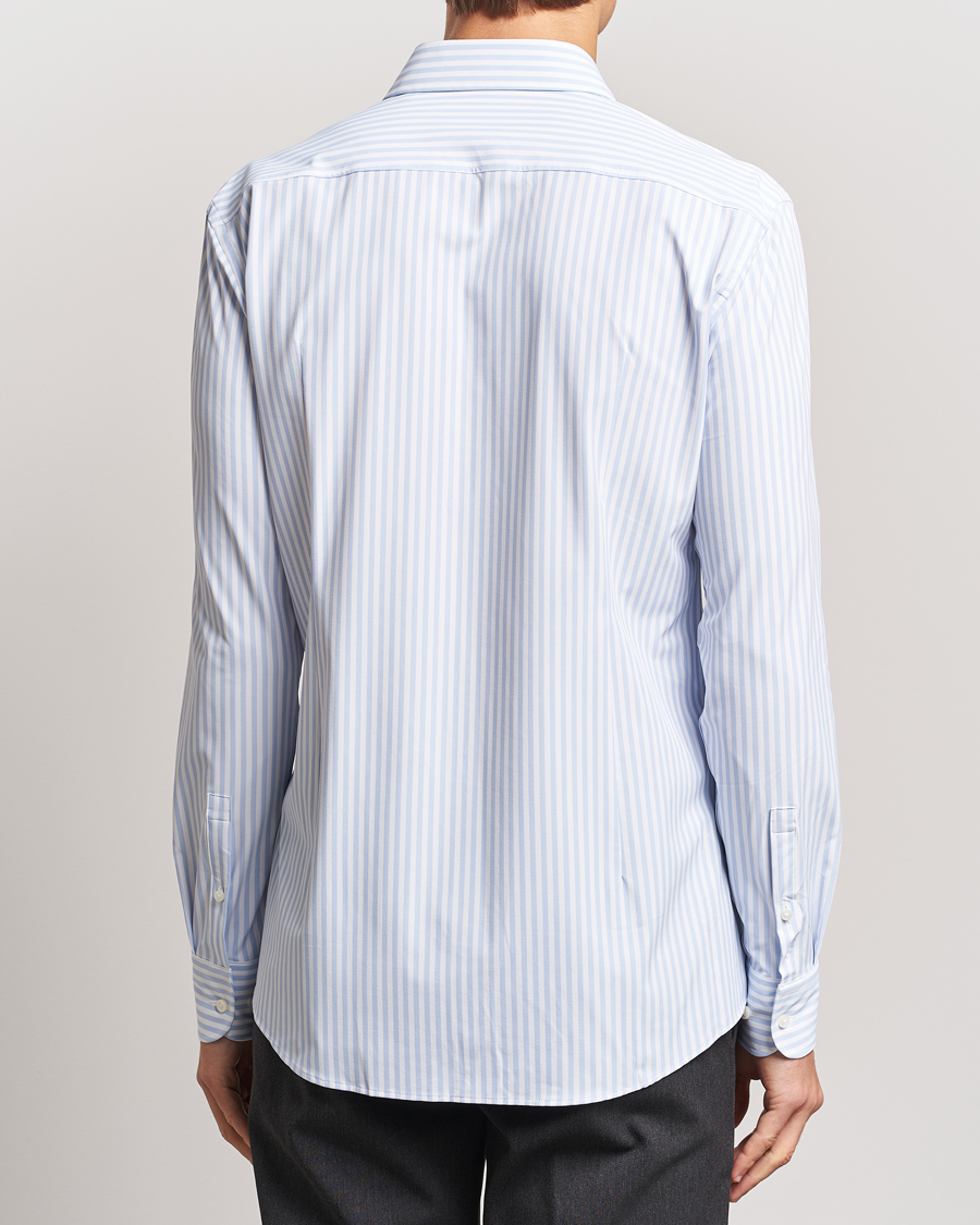Men | Shirts | BOSS BLACK | Hank Striped 4-Way Stretch Shirt Blue/White