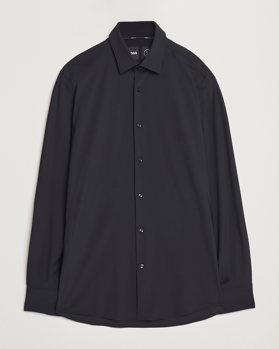 Men | Shirts | BOSS BLACK | Hank 4-Way Stretch Shirt Black