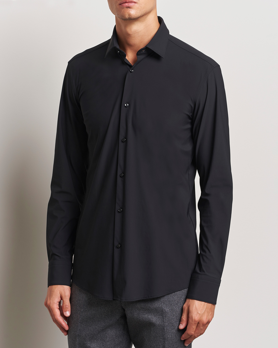 Men | Shirts | BOSS BLACK | Hank 4-Way Stretch Shirt Black
