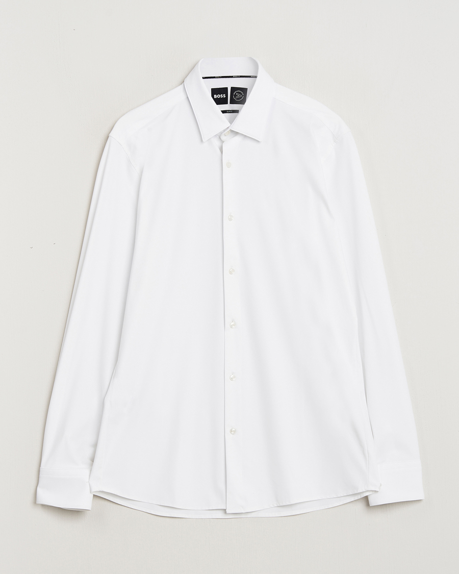 Men | Shirts | BOSS BLACK | Hank 4-Way Stretch Shirt White