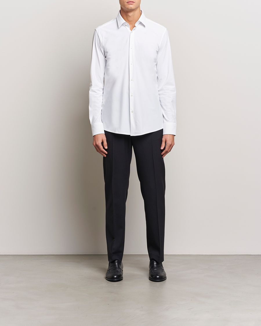 Men | Shirts | BOSS BLACK | Hank 4-Way Stretch Shirt White