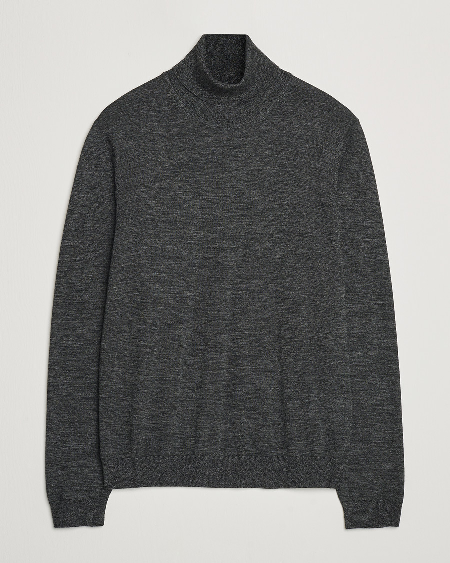 Men | Sweaters & Knitwear | BOSS BLACK | Musso Merino Knitted Polo Black