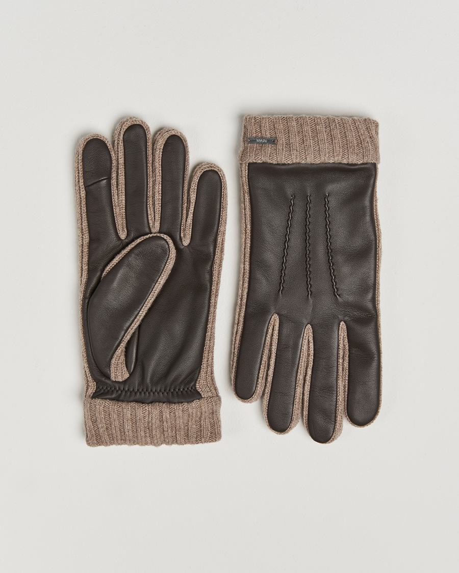 Men | BOSS BLACK Hyden Leather Gloves Dark Brown | BOSS BLACK | Hyden Leather Gloves Dark Brown