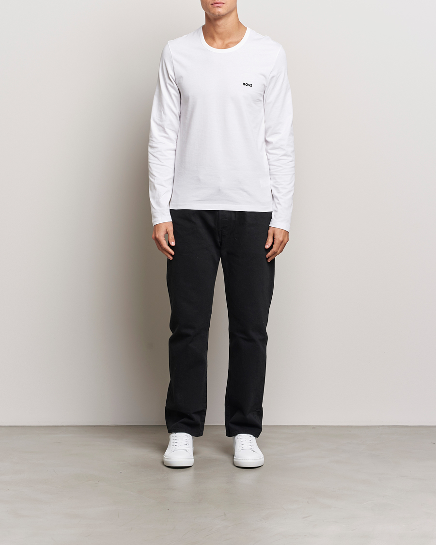 Men | T-Shirts | BOSS BLACK | 3-Pack Long Sleeve T-Shirt White/Navy/Black