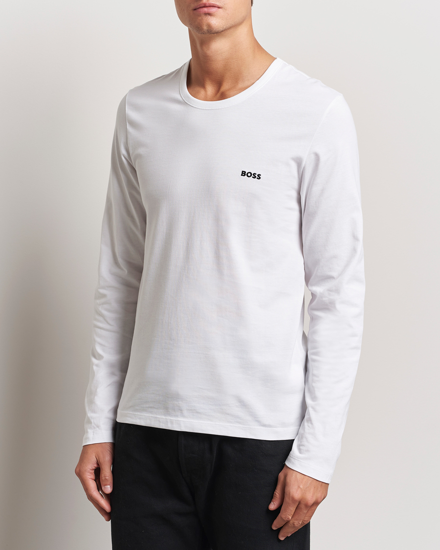 Men | T-Shirts | BOSS BLACK | 3-Pack Long Sleeve T-Shirt White/Navy/Black