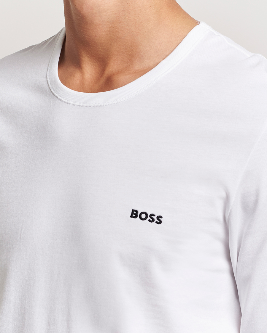 Men | T-Shirts | BOSS BLACK | 3-Pack Long Sleeve T-Shirt White/Navy/Black