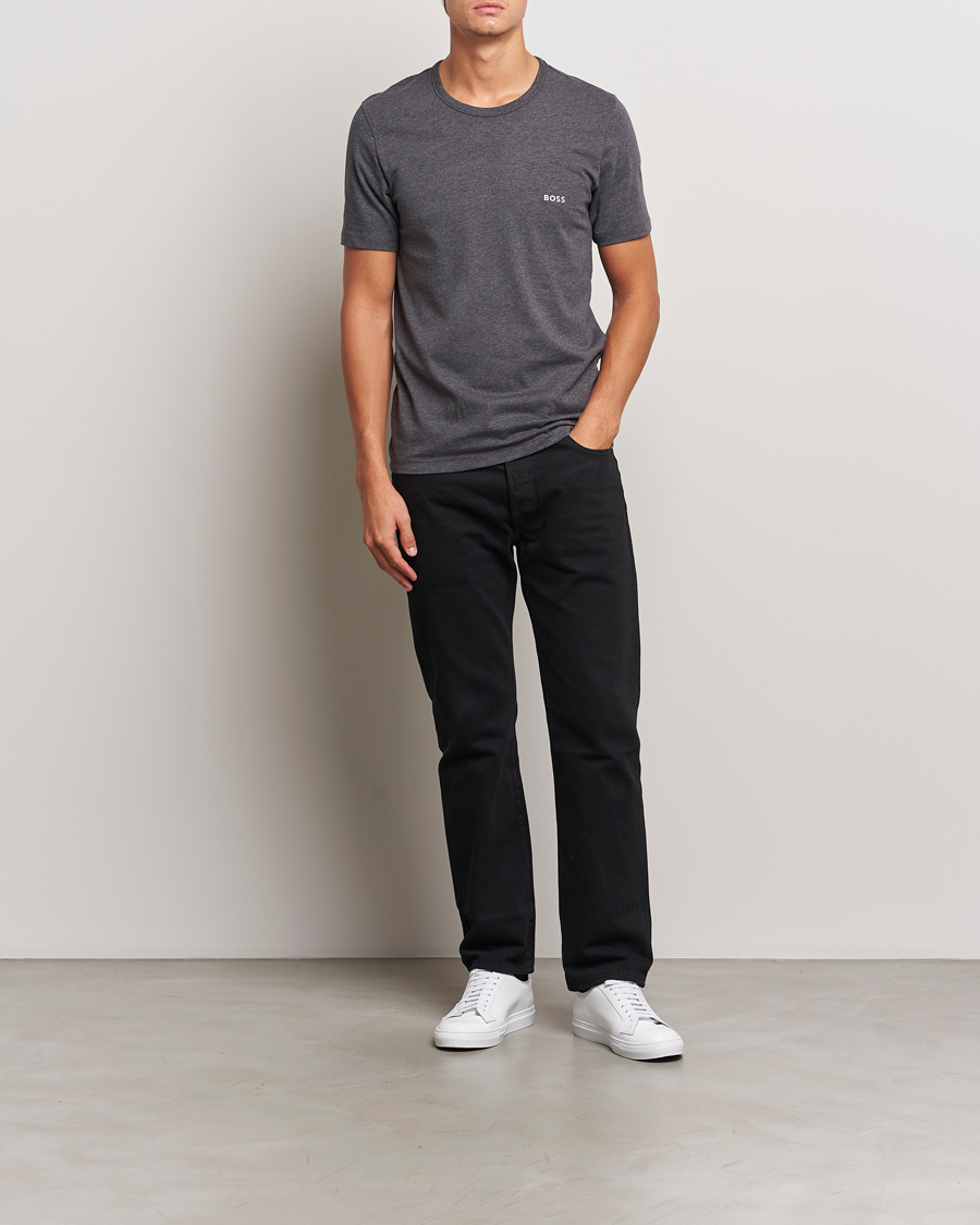 Men | T-Shirts | BOSS BLACK | 3-Pack Crew Neck T-Shirt Grey/White/Navy