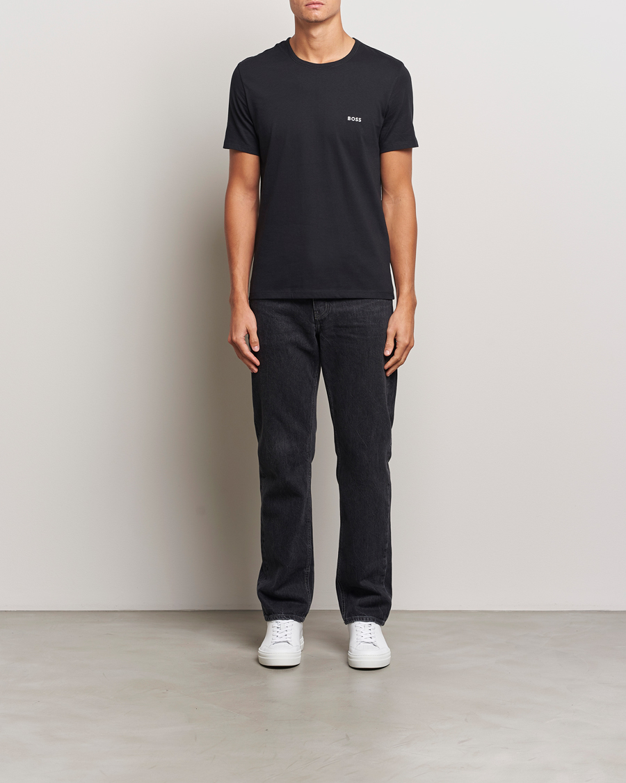 Men | T-Shirts | BOSS BLACK | 3-Pack Crew Neck T-Shirt Black/Navy/Green