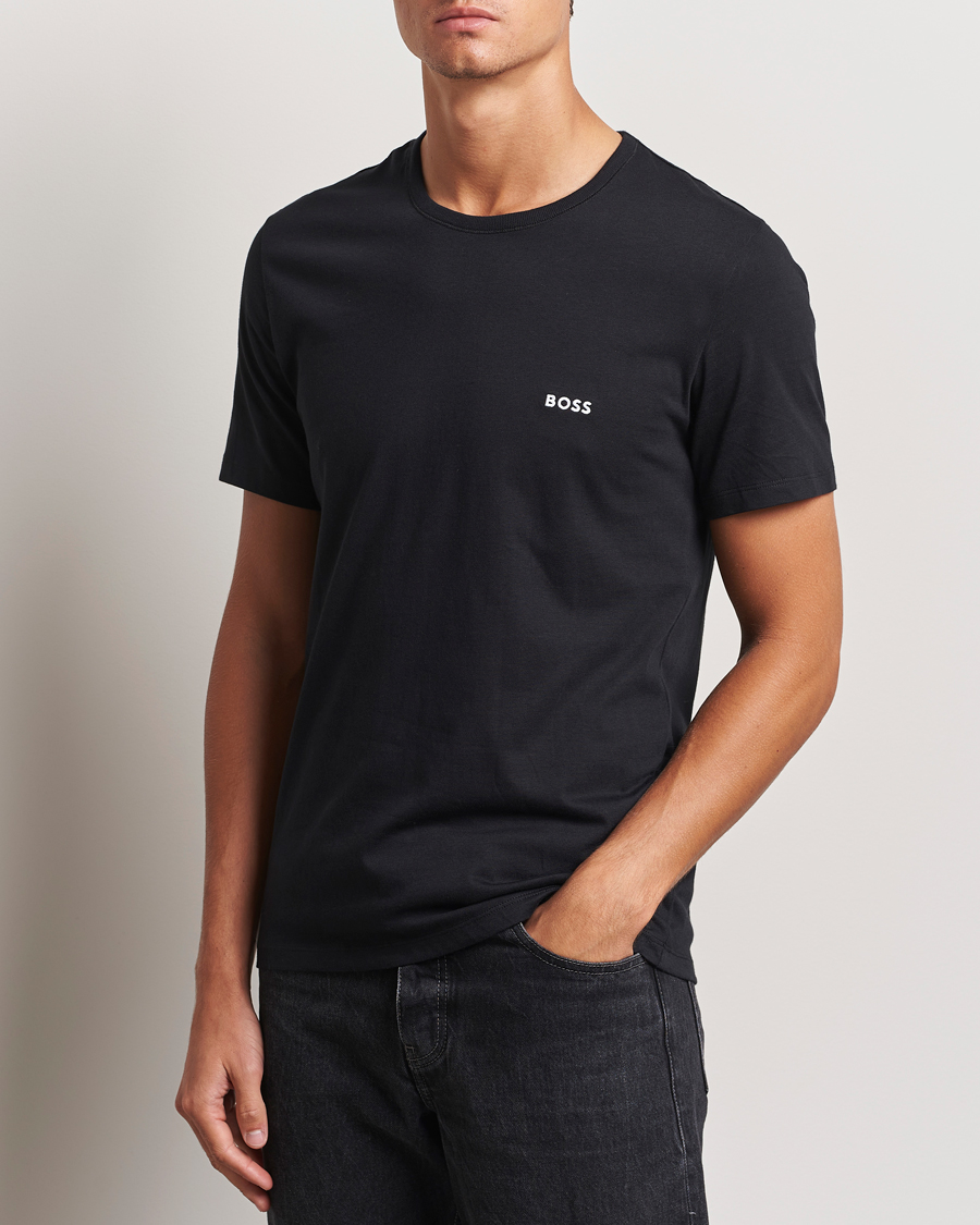 Men | T-Shirts | BOSS BLACK | 3-Pack Crew Neck T-Shirt Black/Navy/Green
