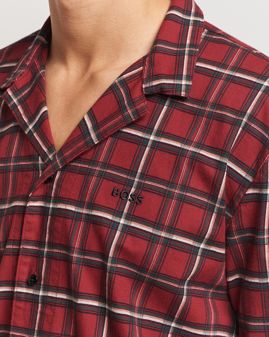 Men | Pyjamas & Robes | BOSS BLACK | Holiday Checked Pyjama Set Dark Red