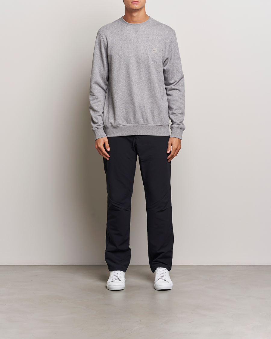 Men | Sweaters & Knitwear | BOSS ORANGE | Westart Logo Sweatshirt Light Grey