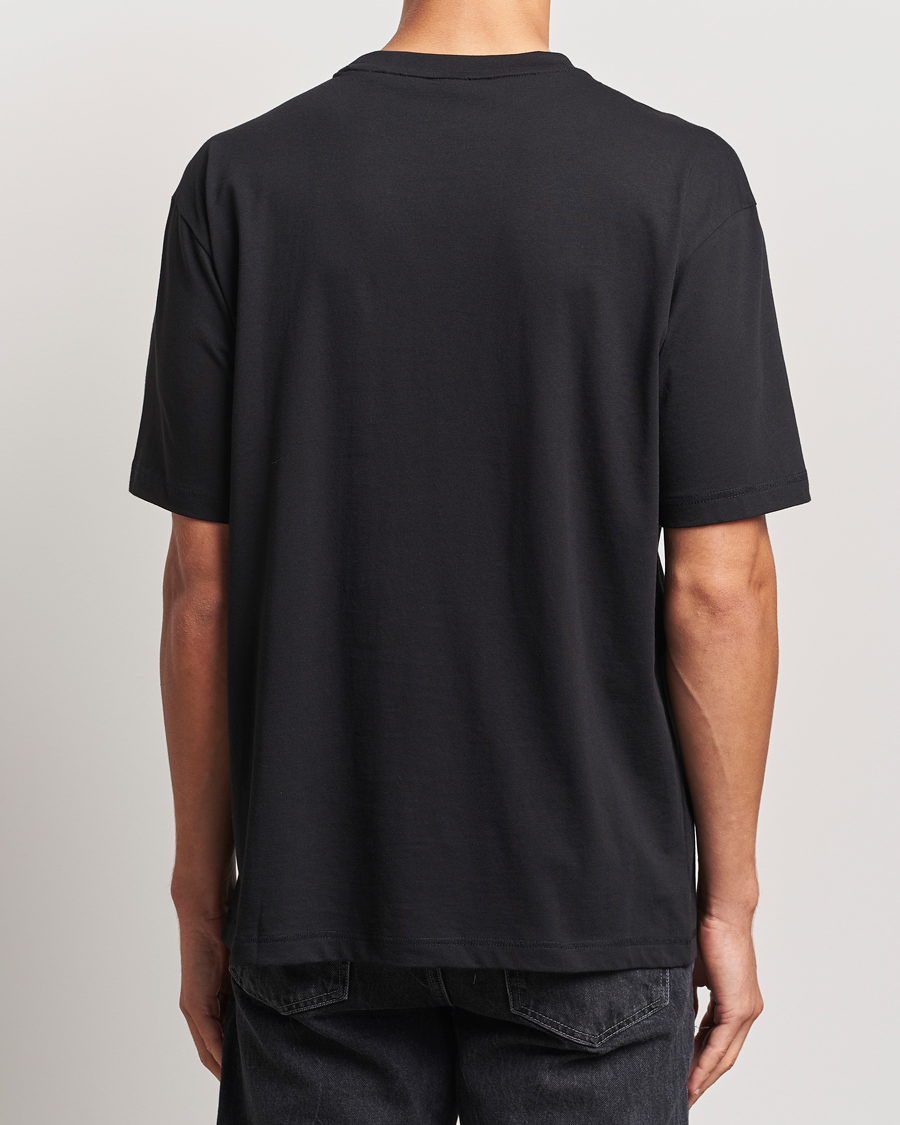 Men | T-Shirts | BOSS ORANGE | Printed Crew Neck T-Shirt Black
