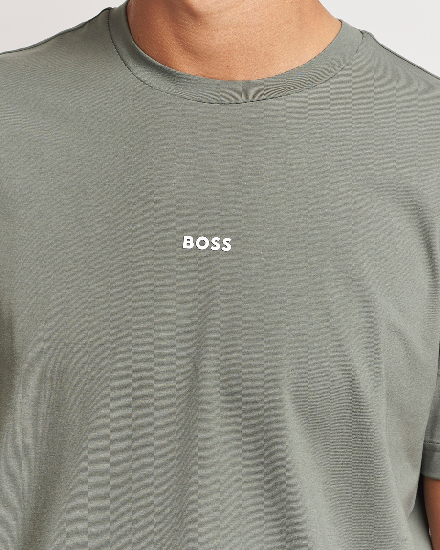 Men | T-Shirts | BOSS ORANGE | Tchup Logo Crew Neck T-Shirt Open Grey