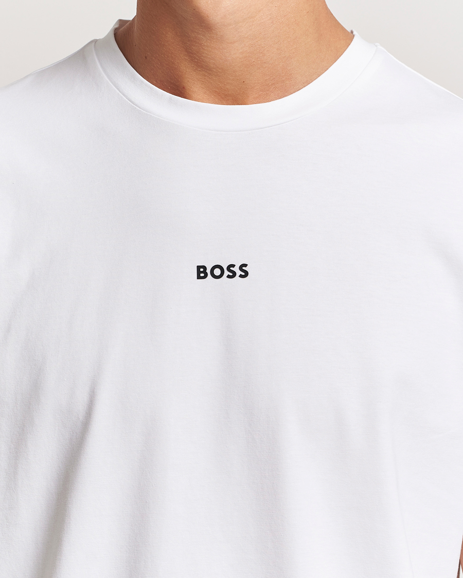 Men | T-Shirts | BOSS ORANGE | Tchup Logo Crew Neck T-Shirt White