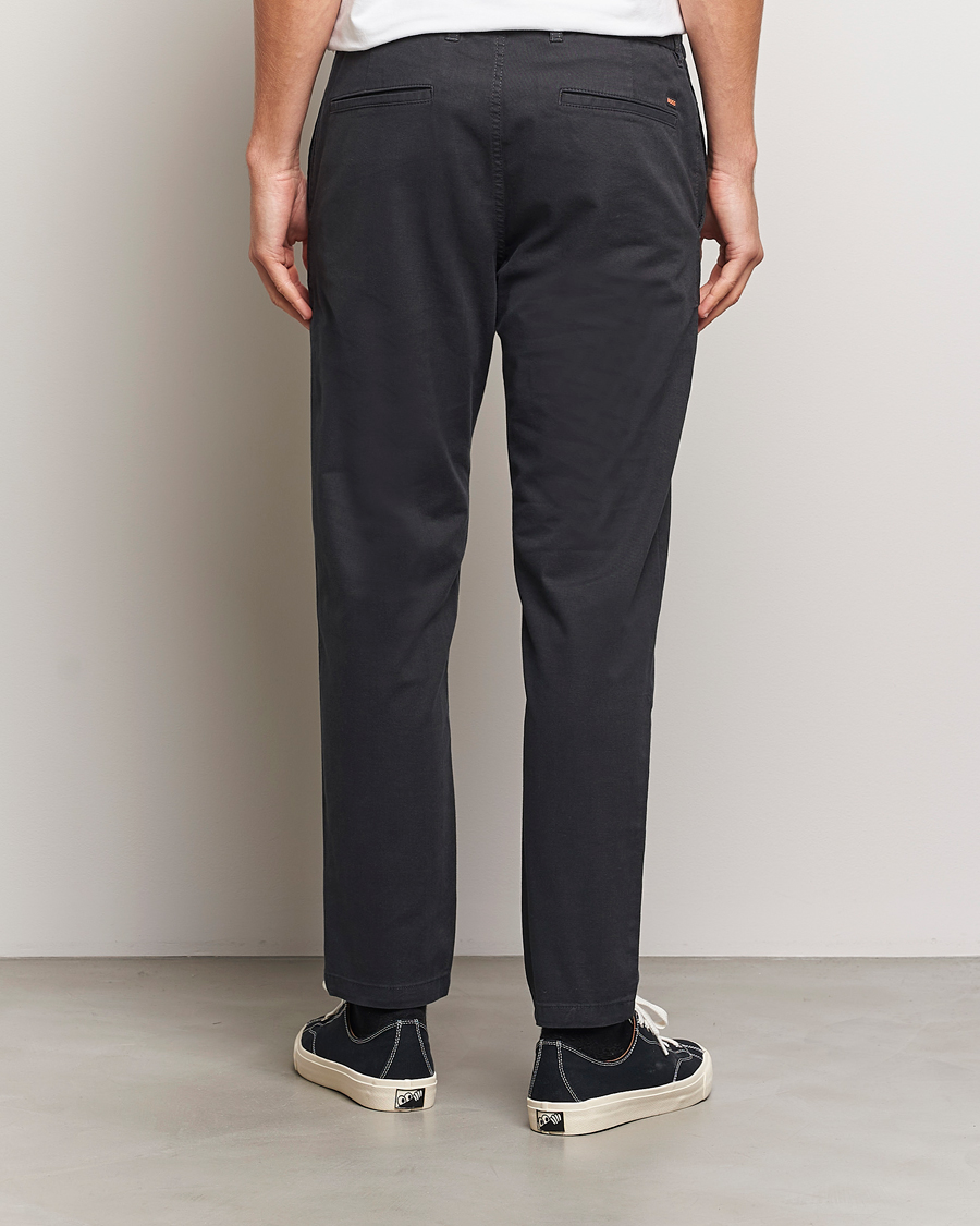 Men | Trousers | BOSS ORANGE | Tapered Drawstring Trousers Black