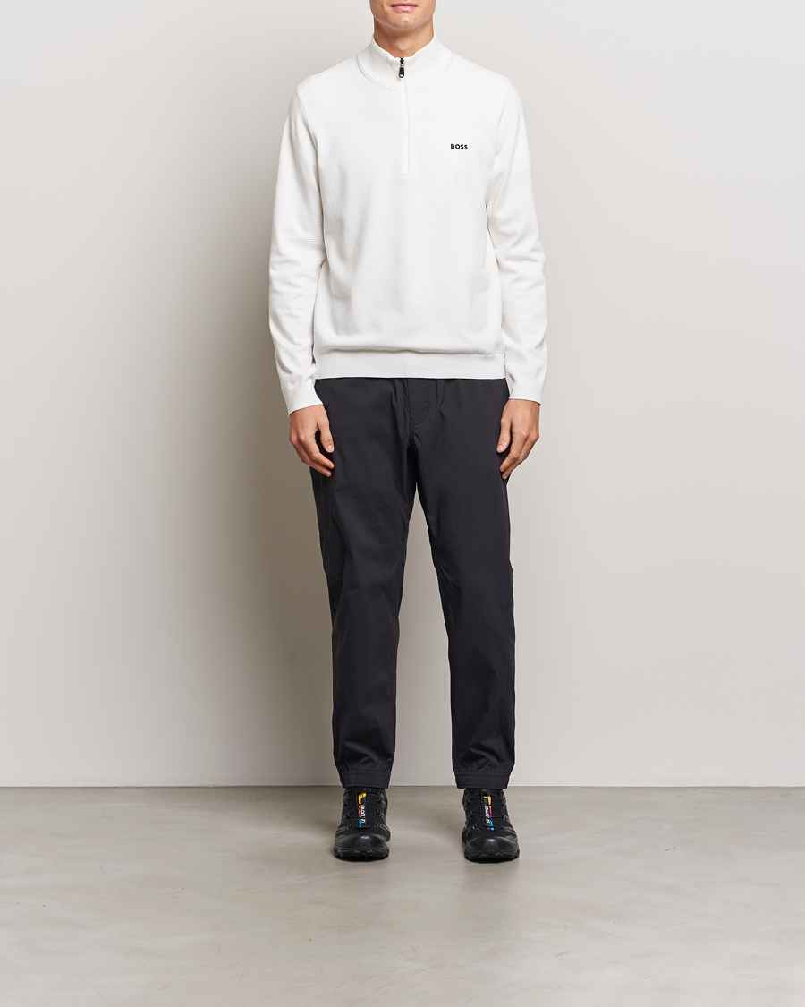 Men | Sweaters & Knitwear | BOSS GREEN | Momentum Knitted Half Zip White