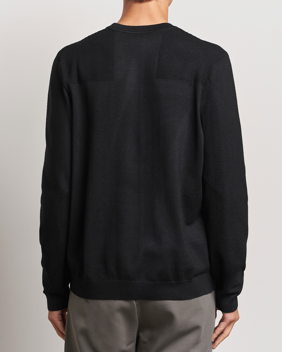 Men | Sweaters & Knitwear | BOSS GREEN | Momentum Knitted Crew Neck Black