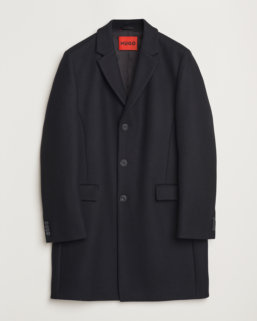 Men | Coats & Jackets | HUGO | Migor Wool Coat Black