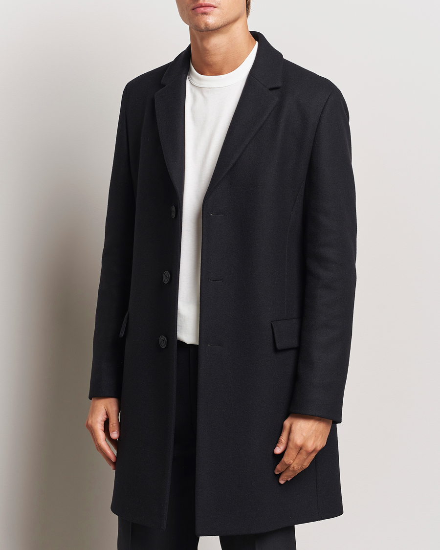 Men | Coats & Jackets | HUGO | Migor Wool Coat Black