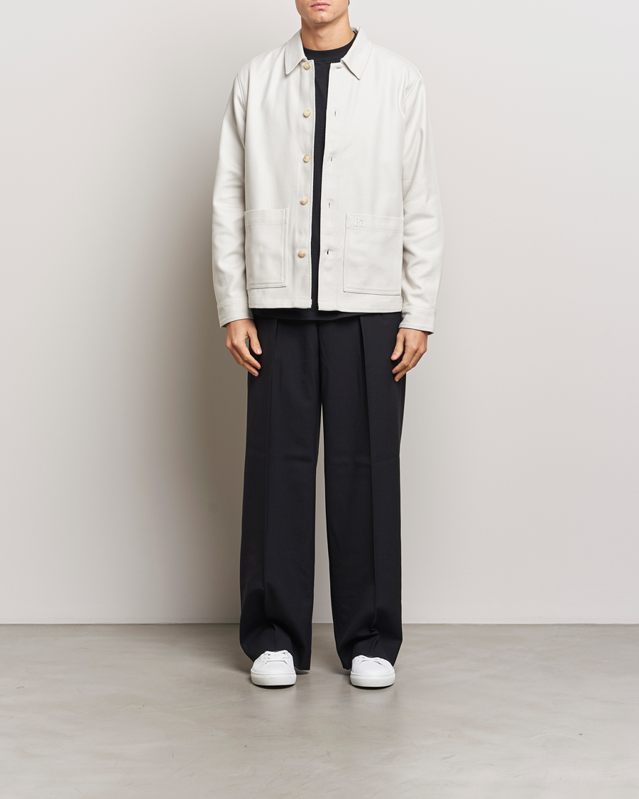 Men | Shirts | HUGO | Ekrel Overshirt Off White