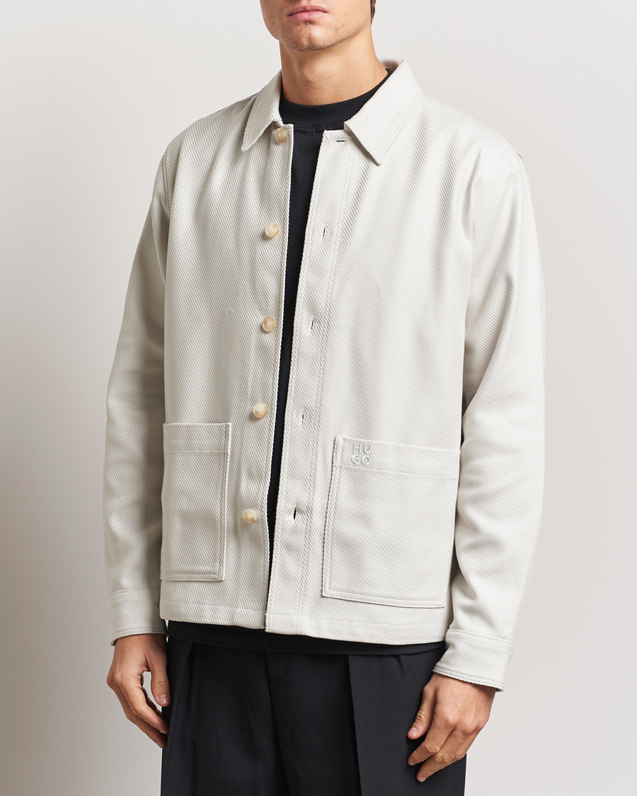 Men | Shirts | HUGO | Ekrel Overshirt Off White