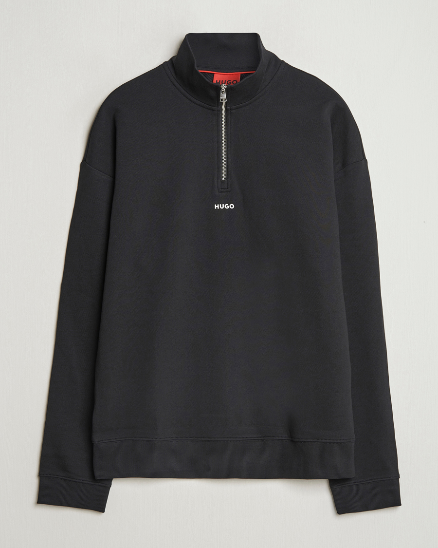 Men | Sweaters & Knitwear | HUGO | Durty Half Zip Sweatshirt Black