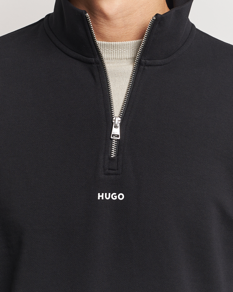 Men | Sweaters & Knitwear | HUGO | Durty Half Zip Sweatshirt Black