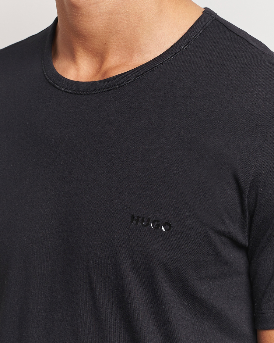 Men | T-Shirts | HUGO | 3-Pack Crew Neck T-Shirt Black