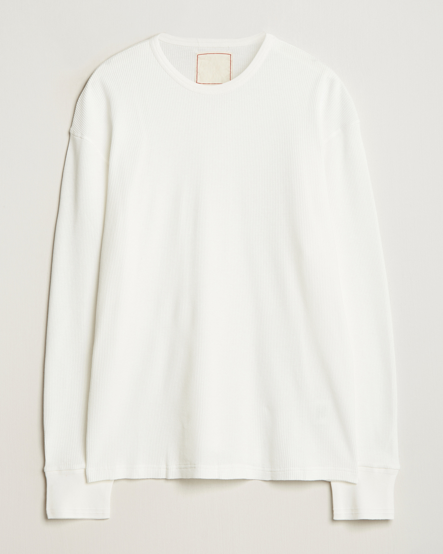 Men | Sweaters & Knitwear | Jeanerica | Jean Waflle Texture Sweater Natural White