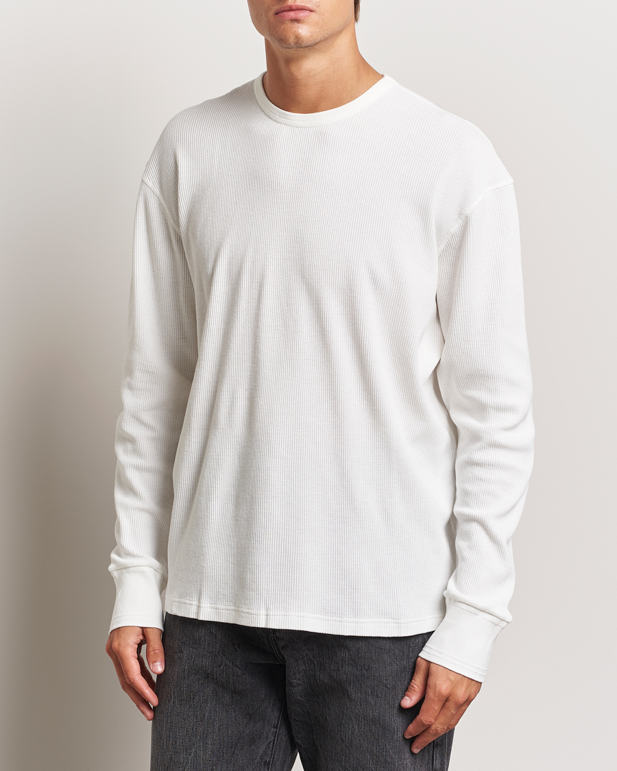 Men | Sweaters & Knitwear | Jeanerica | Jean Waflle Texture Sweater Natural White