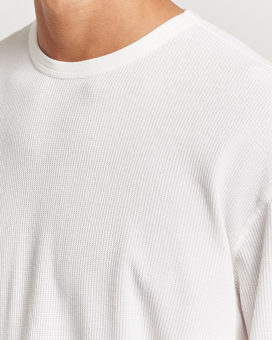 Men | Sweaters & Knitwear | Jeanerica | Jean Waflle Texture Sweater Natural White