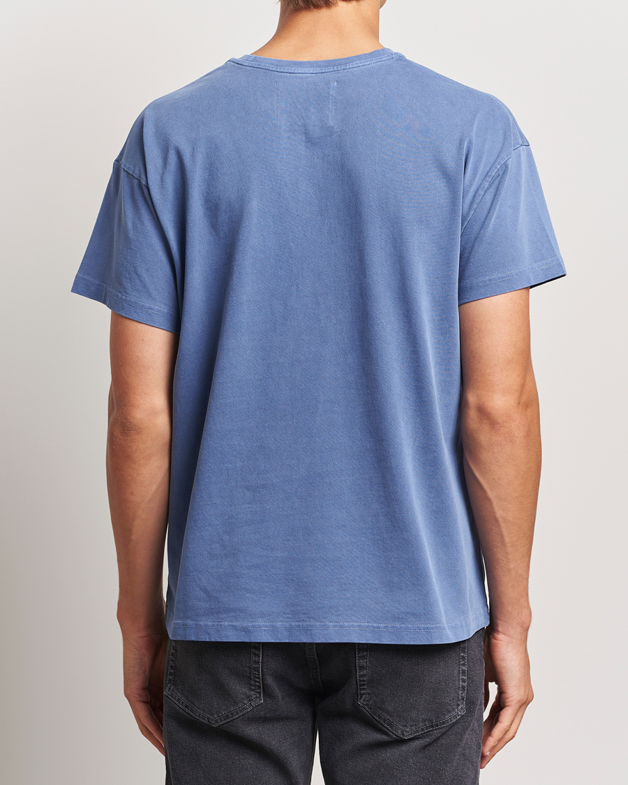 Men | T-Shirts | Jeanerica | Ruben Crew Neck T-Shirt Washed Adriatic Blue