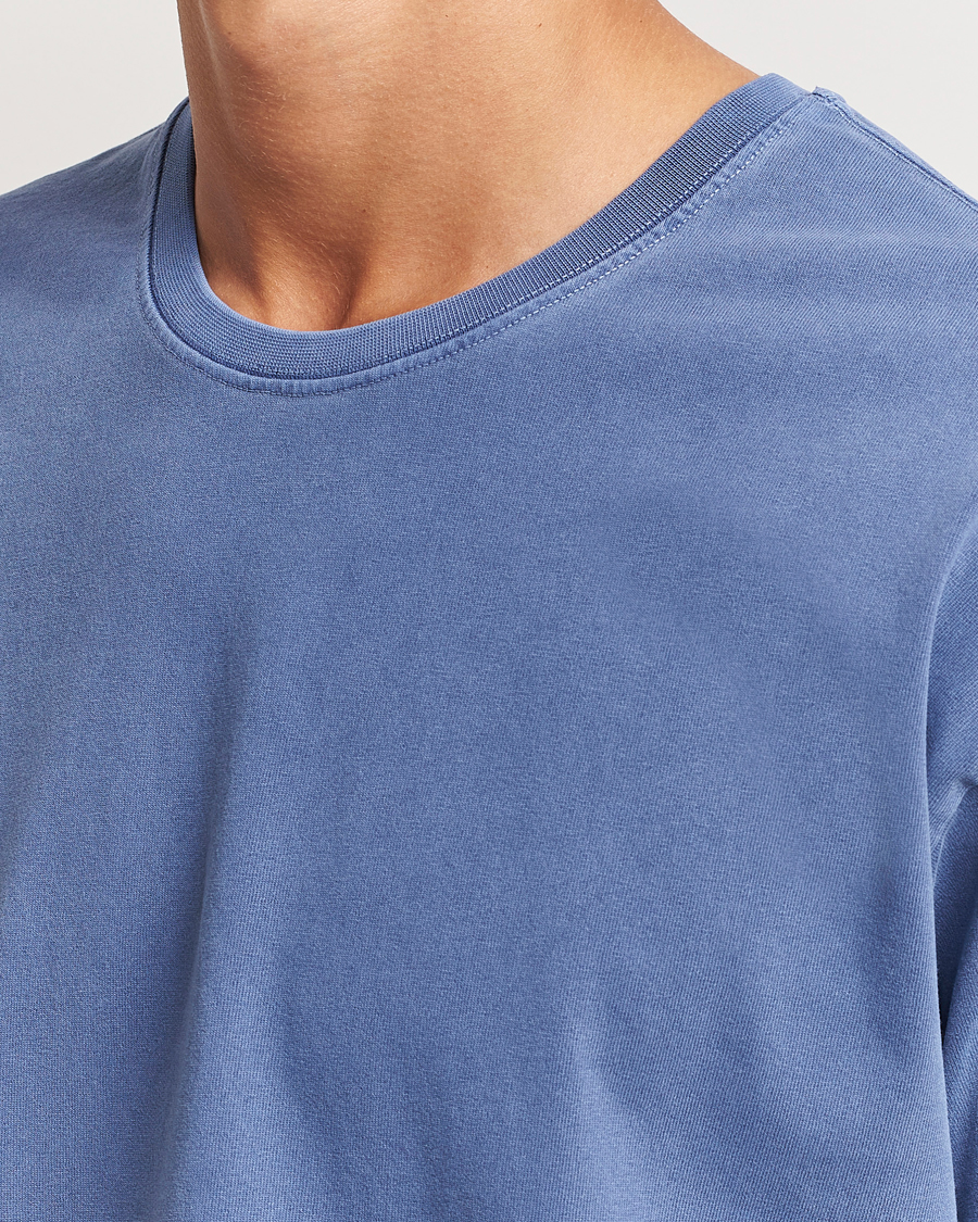 Men | T-Shirts | Jeanerica | Ruben Crew Neck T-Shirt Washed Adriatic Blue