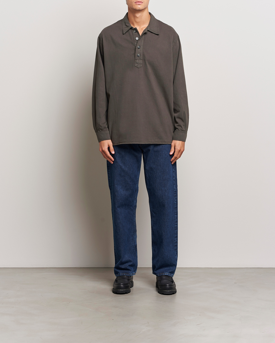 Men | Shirts | Jeanerica | Lala Popover Shirt Warm Grey