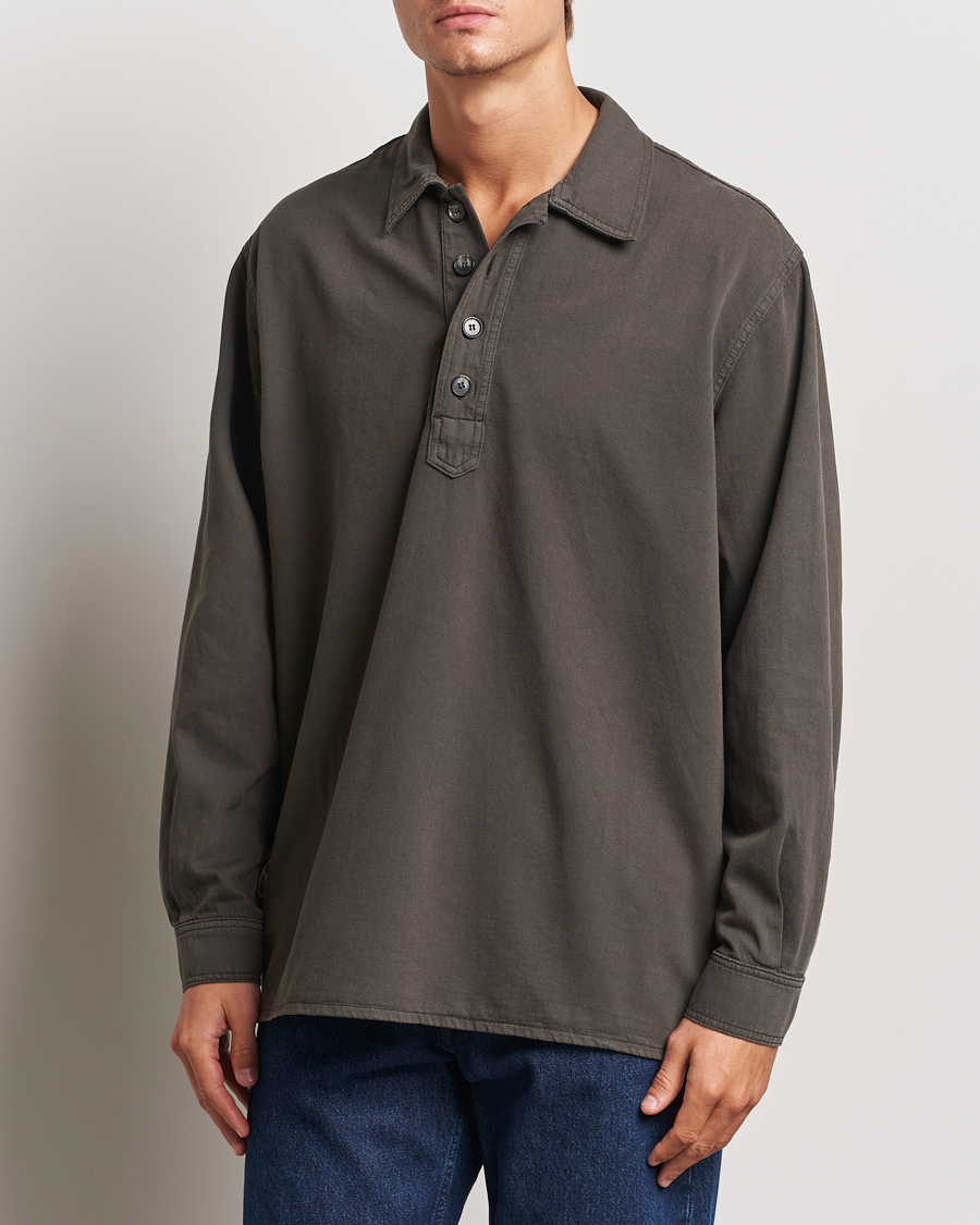 Men | Shirts | Jeanerica | Lala Popover Shirt Warm Grey