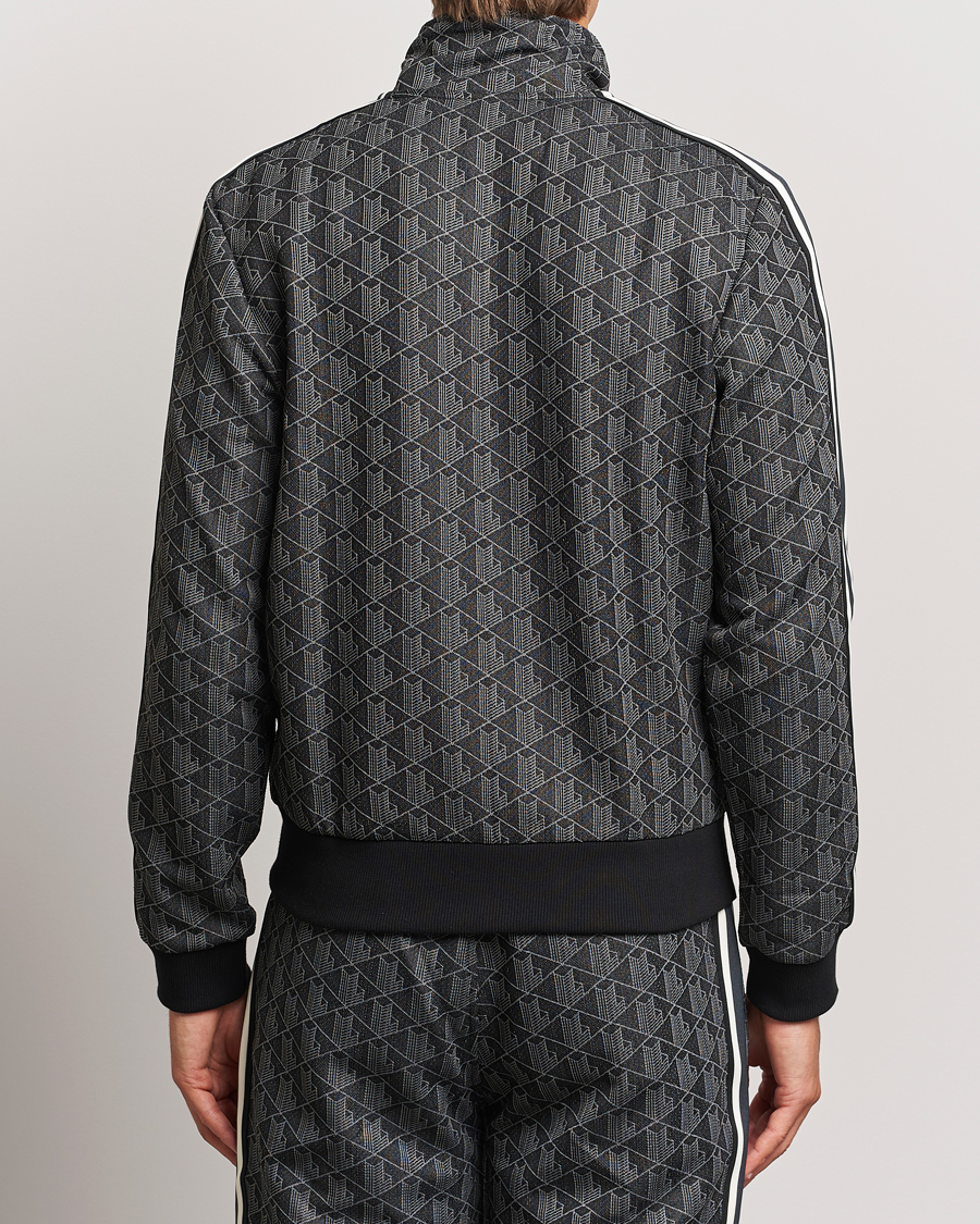 Men | Sweaters & Knitwear | Lacoste | Monogram Full Zip Track Jacket Black/Graphite