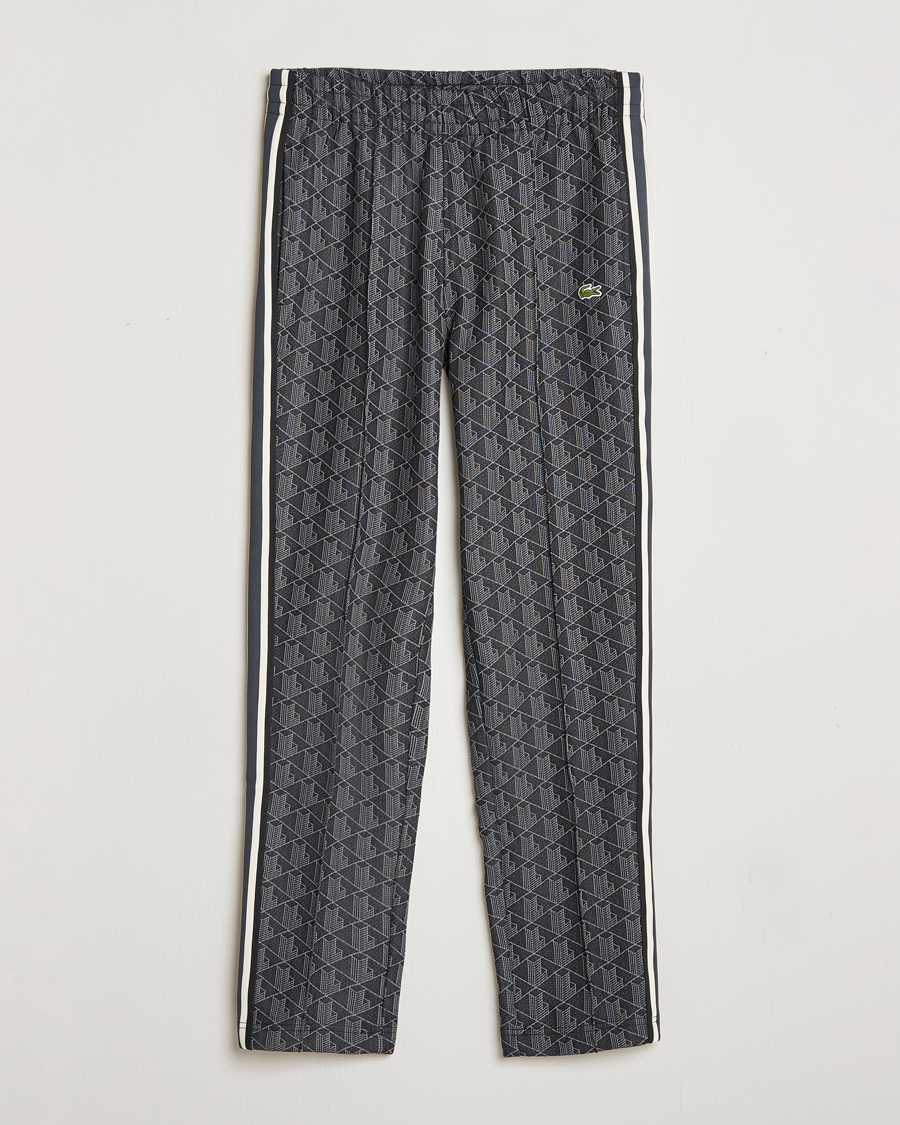 Men | Trousers | Lacoste | Monogram Track Pants Black/Graphite