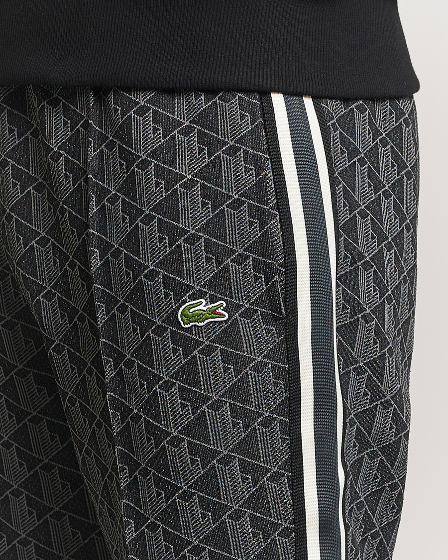 Men | Trousers | Lacoste | Monogram Track Pants Black/Graphite