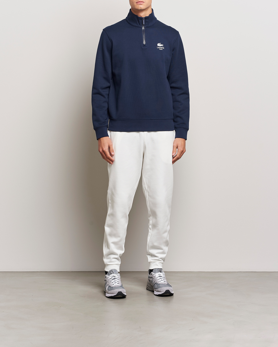 Men | Sweaters & Knitwear | Lacoste | Paris Half Zip Sweatshirt Navy