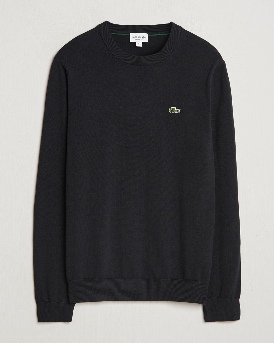 Men | Sweaters & Knitwear | Lacoste | Cotton Knitted Sweater Black