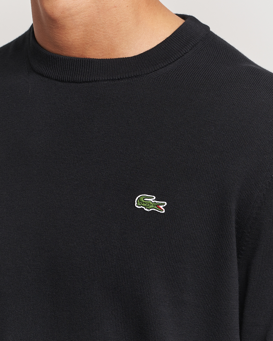 Men | Sweaters & Knitwear | Lacoste | Cotton Knitted Sweater Black