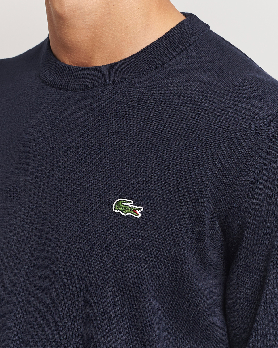 Men | Sweaters & Knitwear | Lacoste | Cotton Knitted Sweater Navy Blue