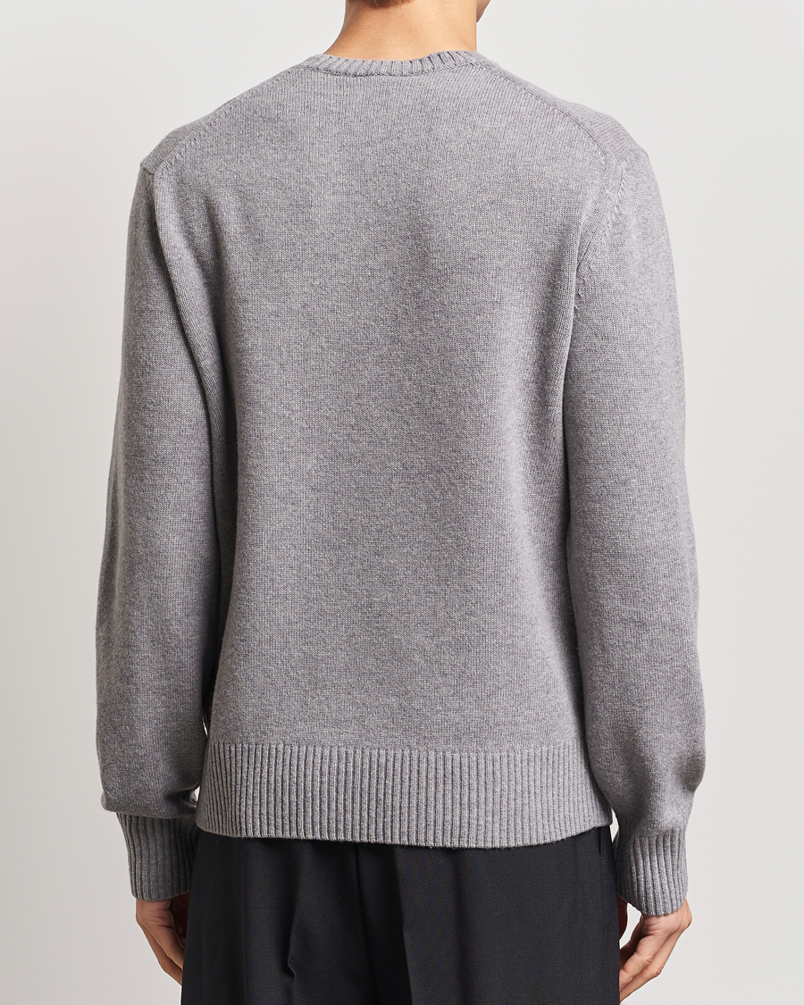 Men | Sweaters & Knitwear | Lacoste | Carded Wool Crew Neck Silver Chine