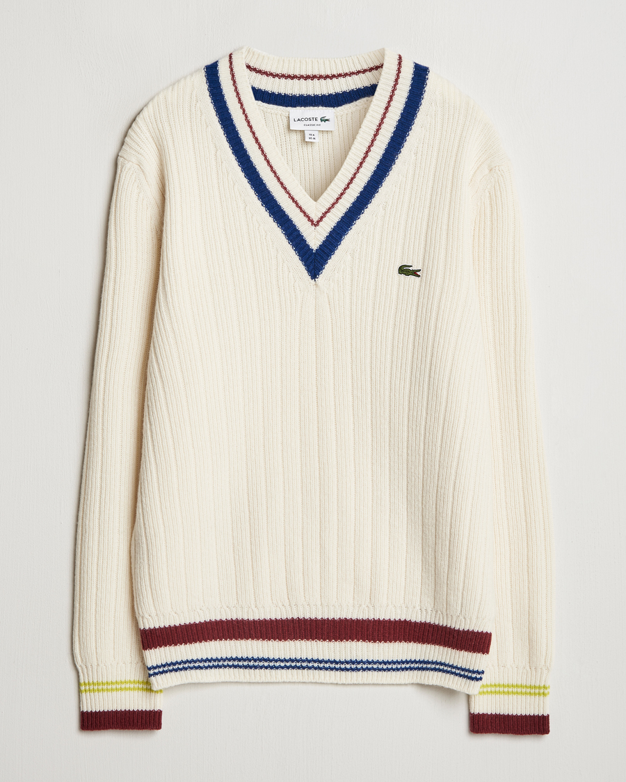 Men | Sweaters & Knitwear | Lacoste | Retro Tennis Wool V-Neck Lapland