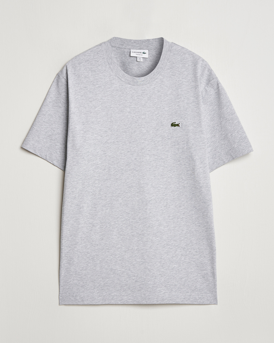 Men | T-Shirts | Lacoste | Crew Neck T-Shirt Silver Chine