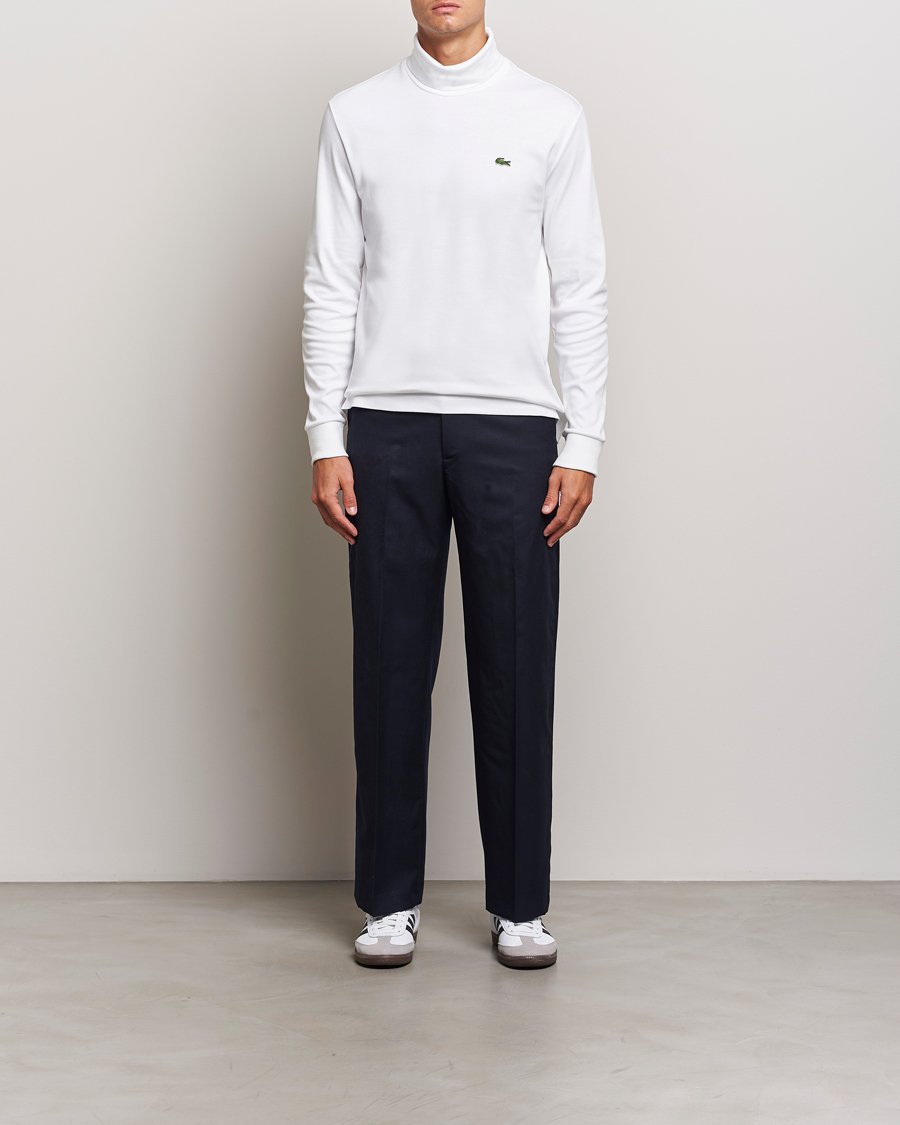 Men | Sweaters & Knitwear | Lacoste | Interlock Cotton Rollneck White